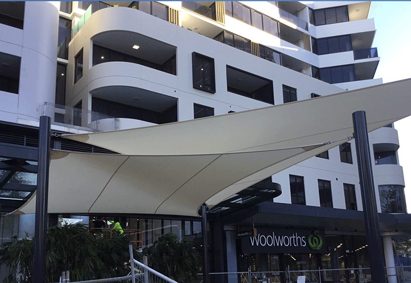 Town-centre shade sails at Dee Why
